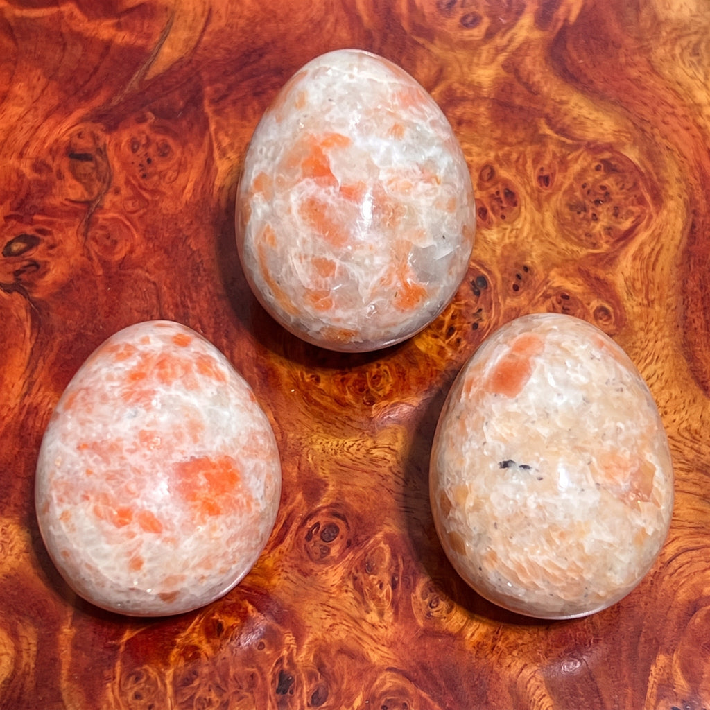 Sunstone Crystal Egg Polished Carving