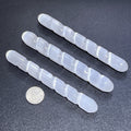 Selenite Satin Spar Crystal Spiral Wand Carving (5-6 Inches)