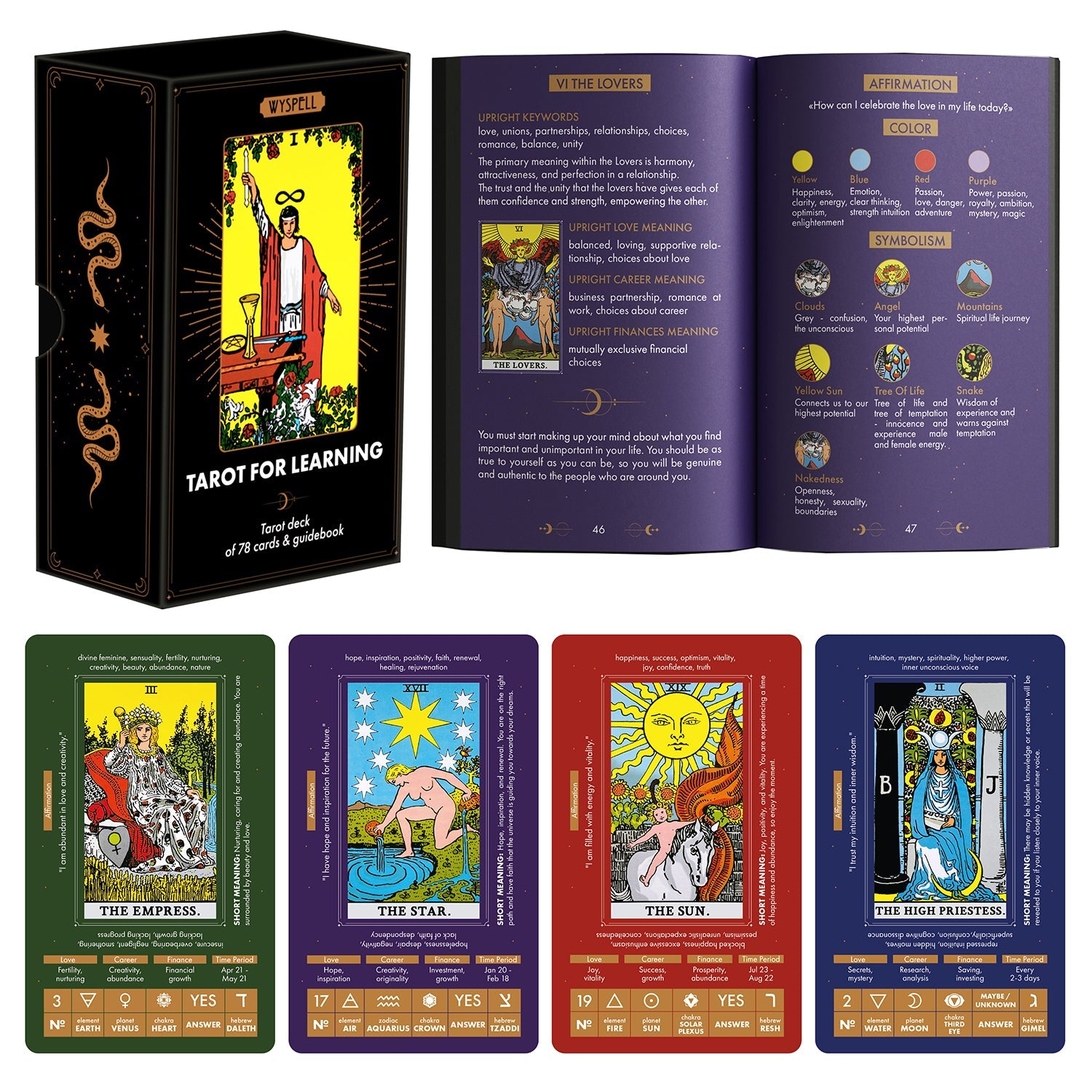 Learning Tarot Deck (200-Page Guide)