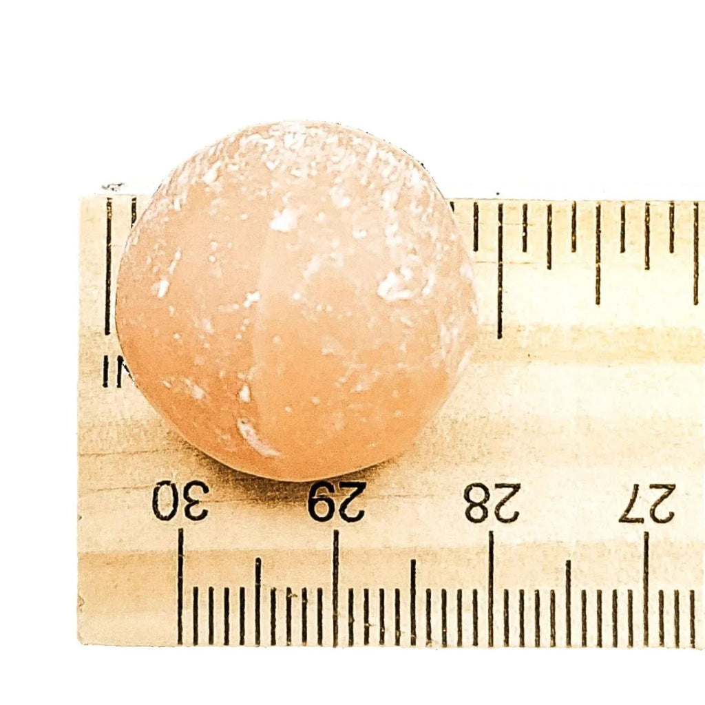 Peach Selenite Pocket Sphere