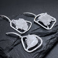 Quartz Crystal Cluster Pendant (Silver Plated) Statement Piece