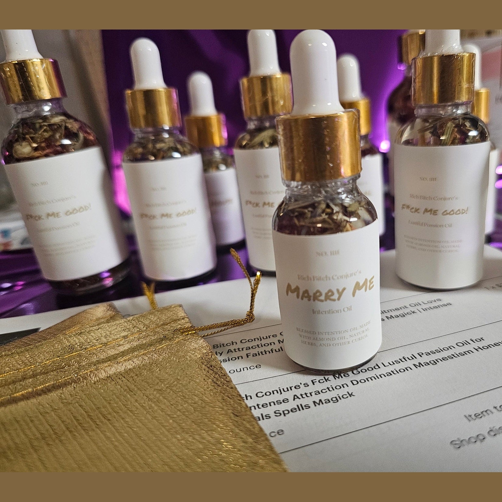 Marry Me Hoodoo Conjure Oil | Commitment Oil | Love and Marriage Ritual Oil | Relationship Rootwork Oil | Spiritual Supply