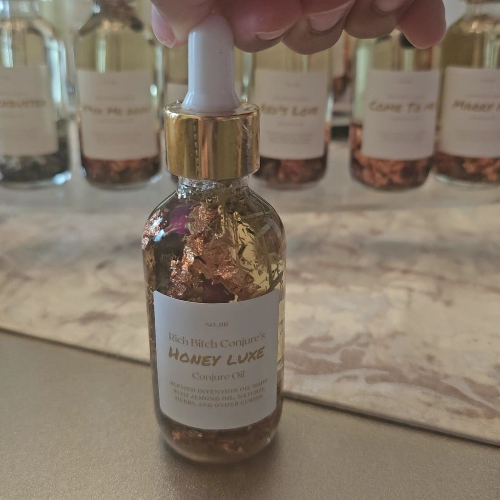 Honey Luxe Conjure Oil - Rich Bitch Conjure | Luxury Hoodoo Love & Prosperity Blend