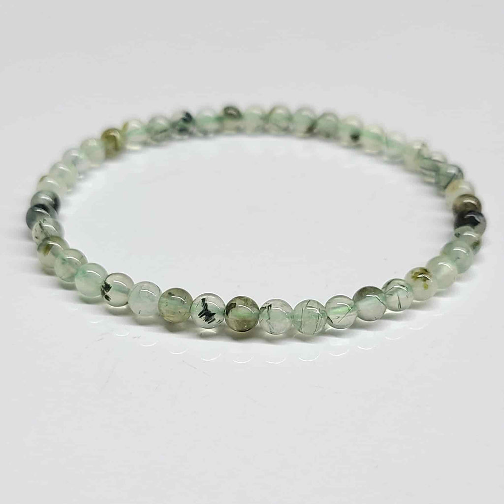 Prehnite Round Bead Bracelet