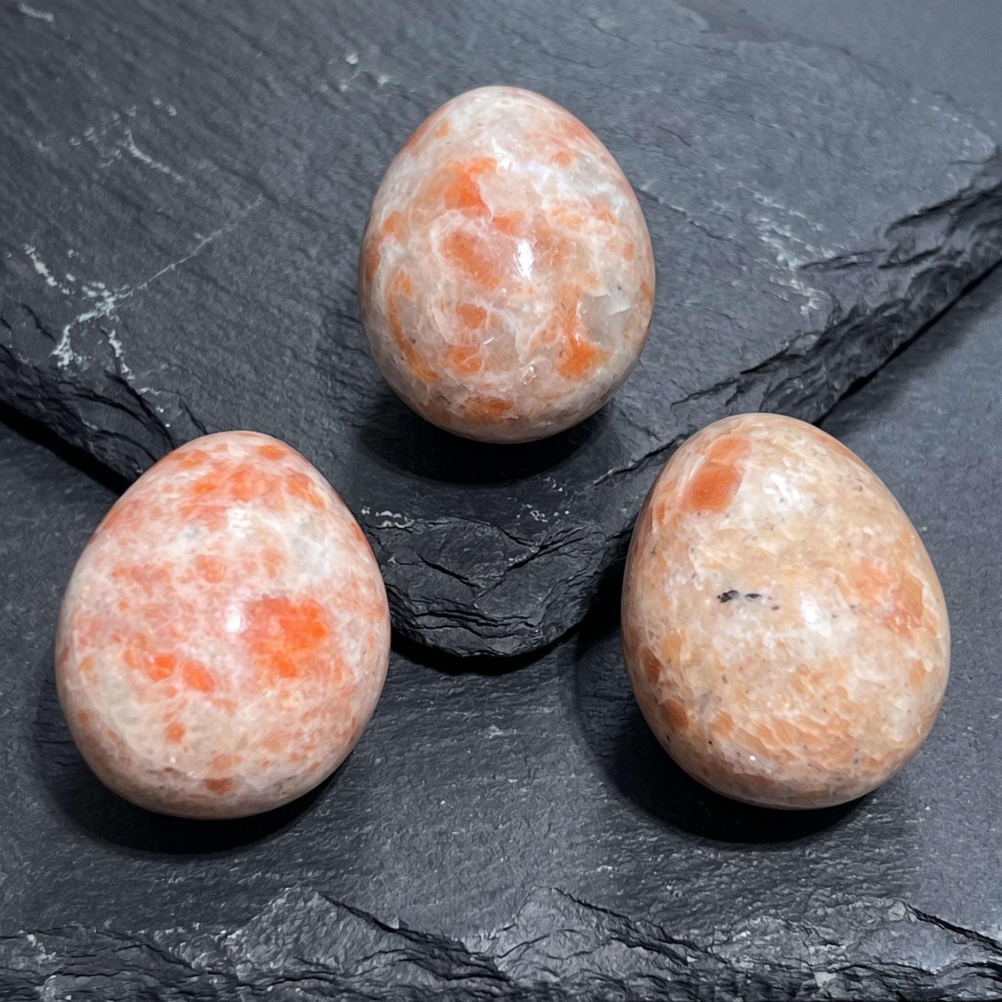 Sunstone Crystal Egg Polished Carving