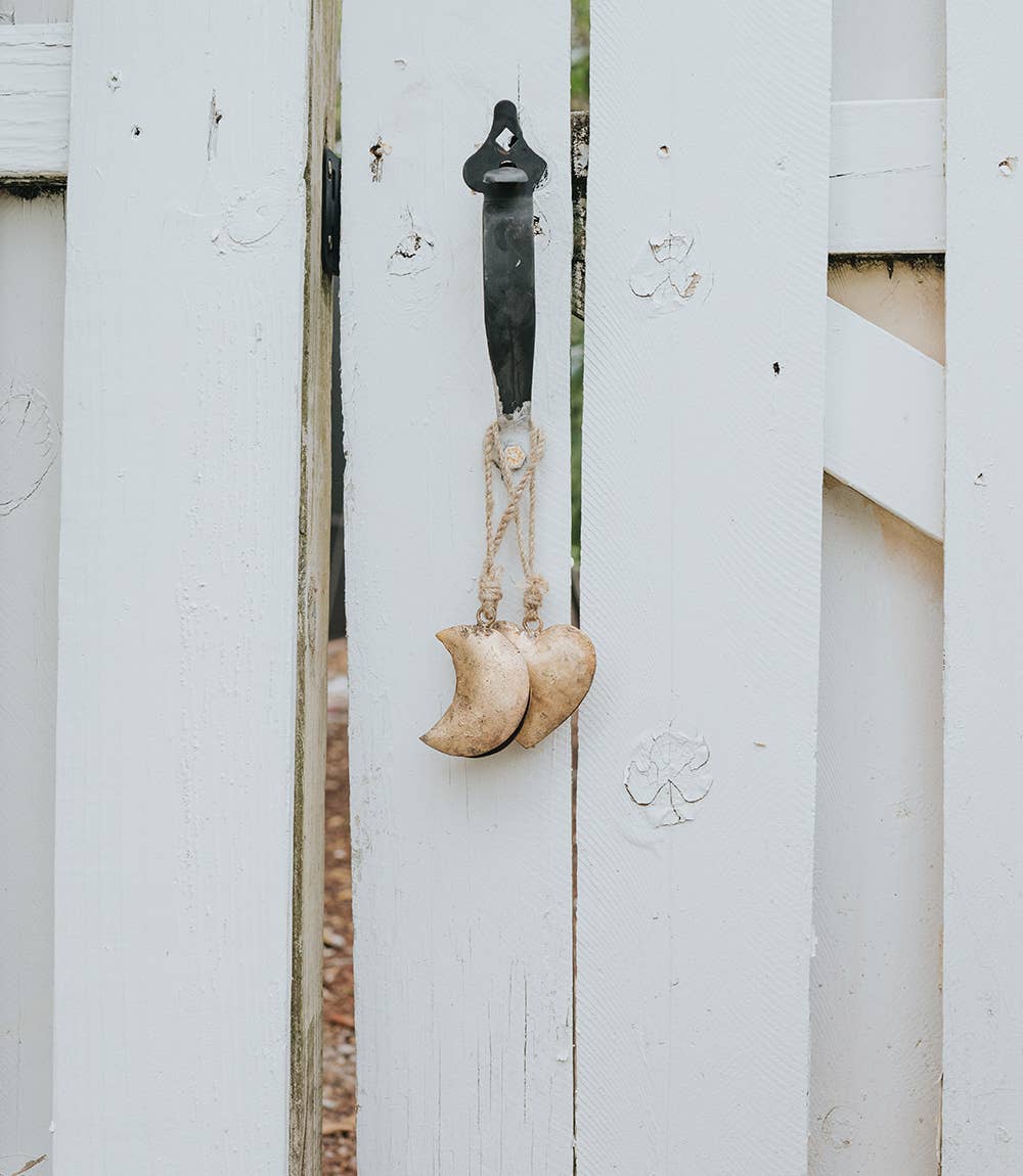 Indukala Crescent Moon Wind Chime - Rustic bell