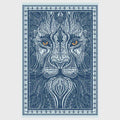 3D Lion Tapestry