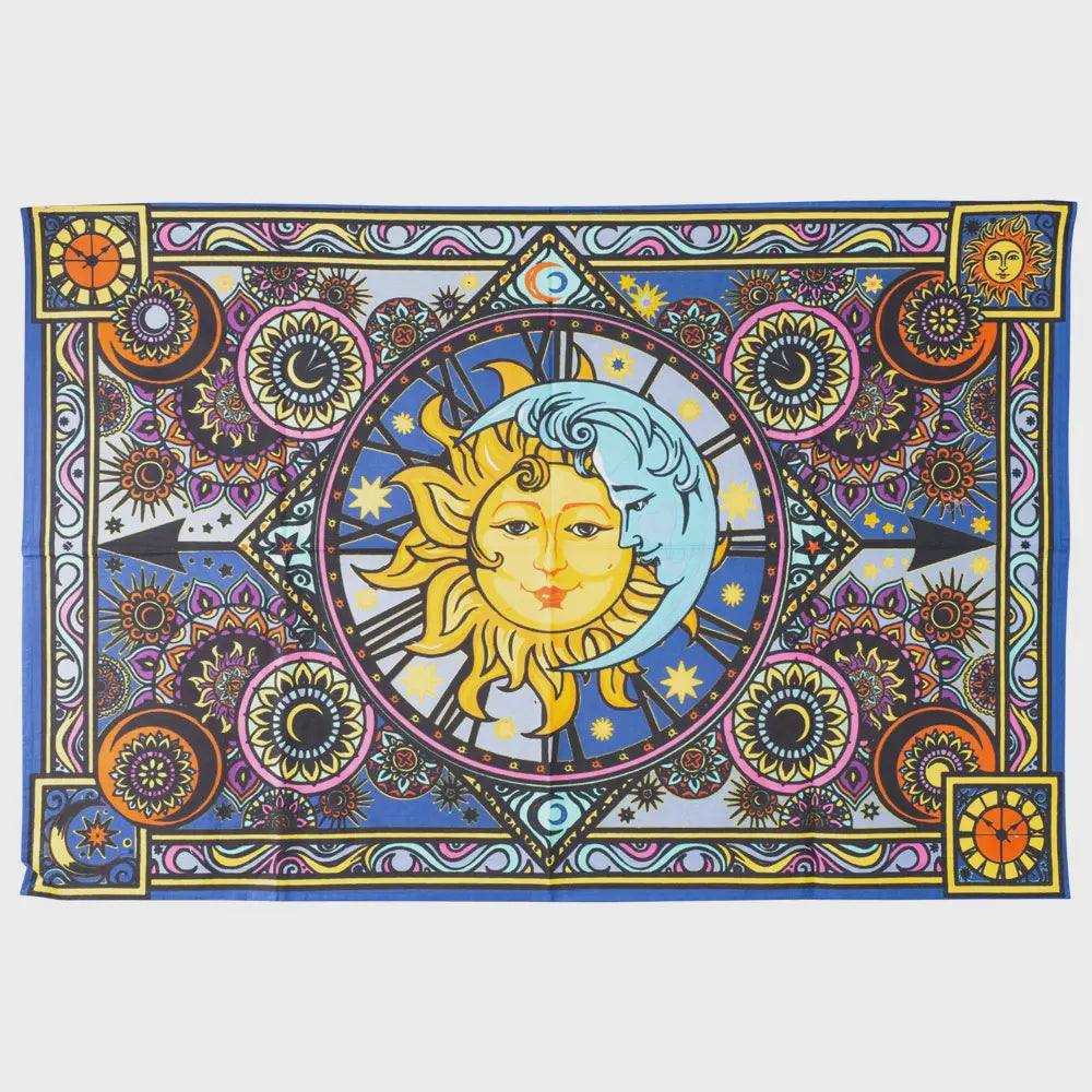 3D Sun and Moon Clock Tapestry