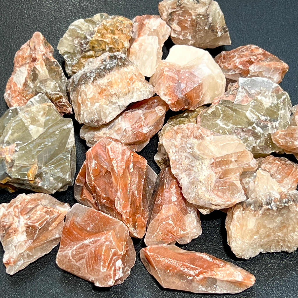 Red Green Calcite Crystal Rough Raw Stones (By The Piece or Pound)