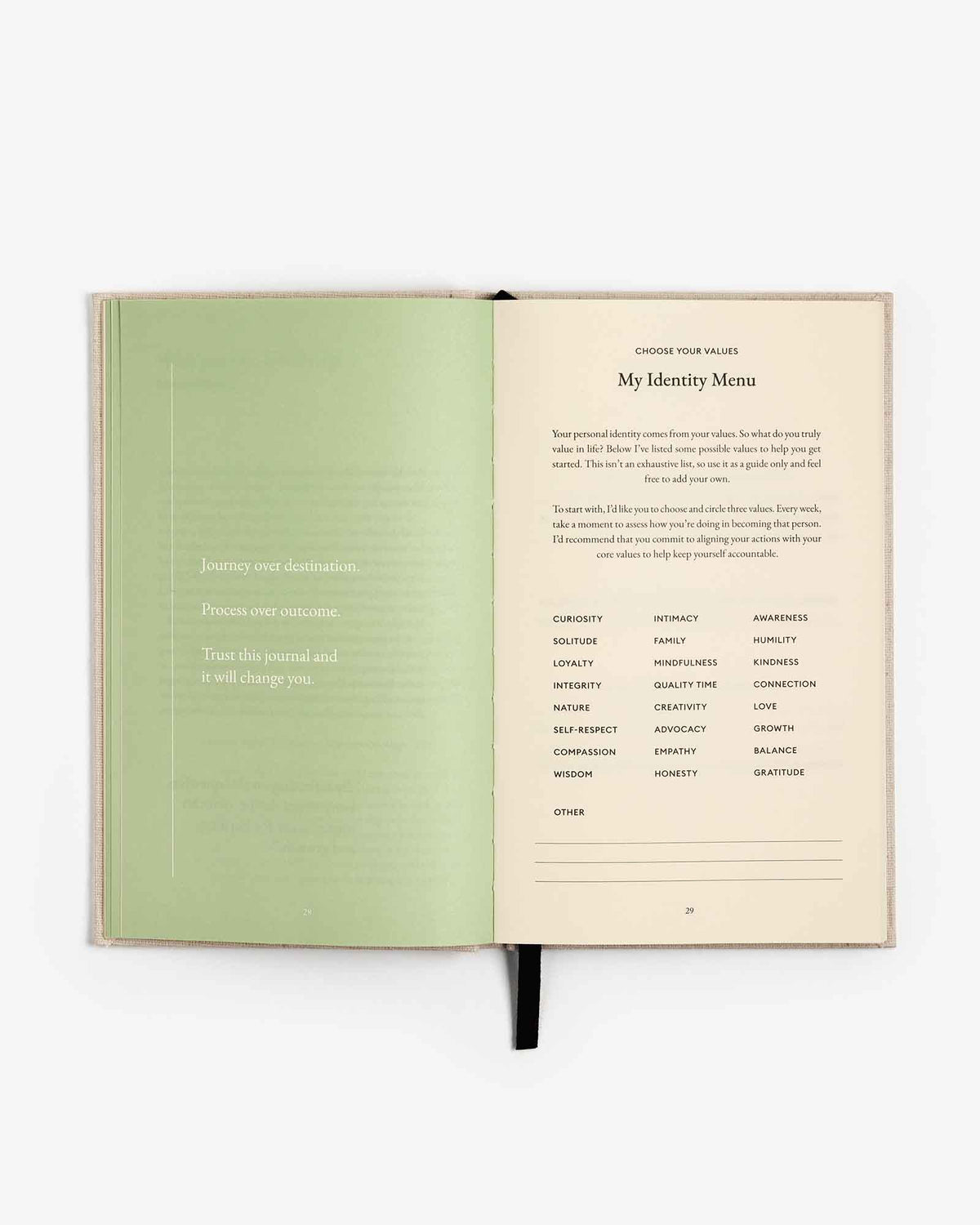 The Three Question Journal - Linen