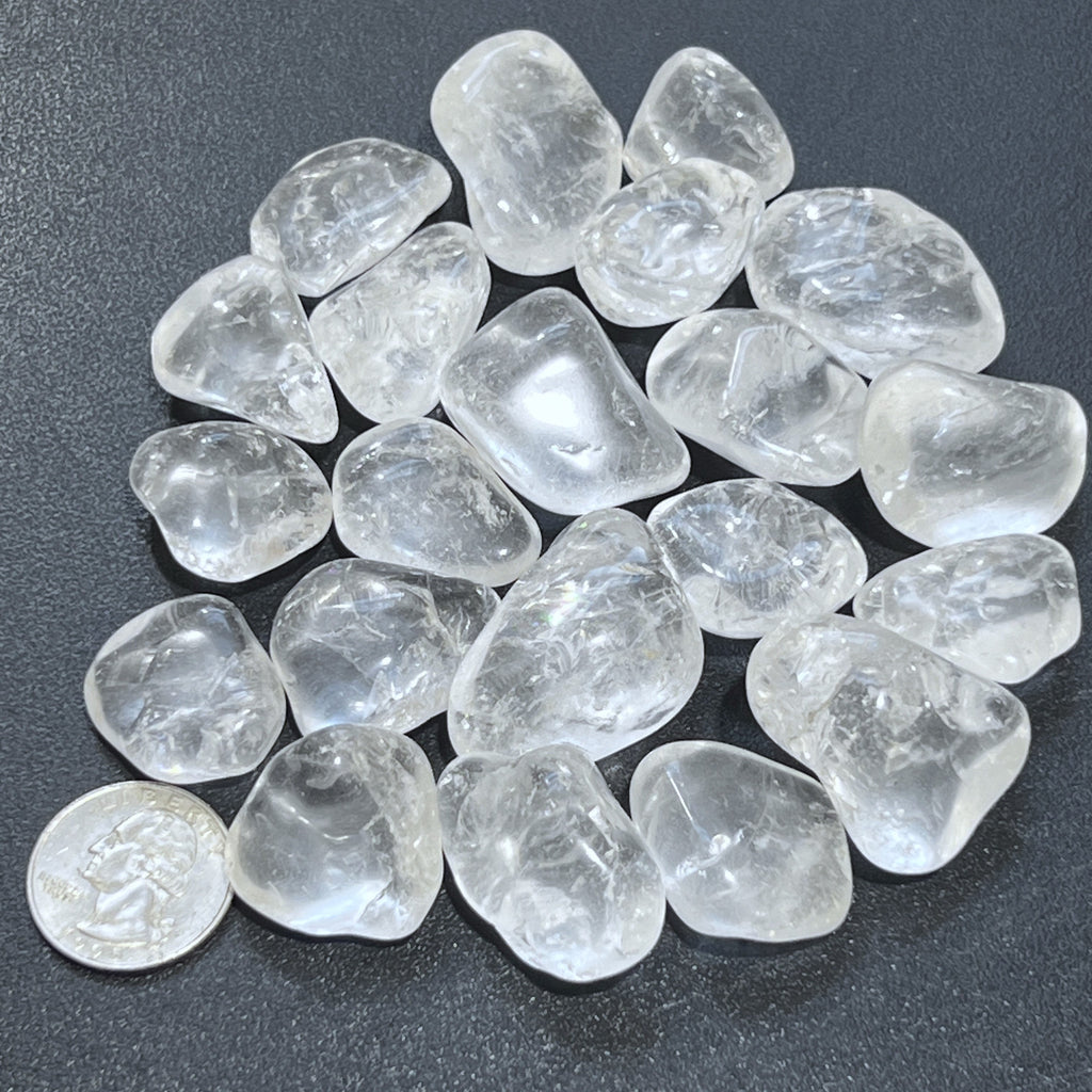 Clear Quartz Crystal Tumbled Stones (By The Piece or Pound)