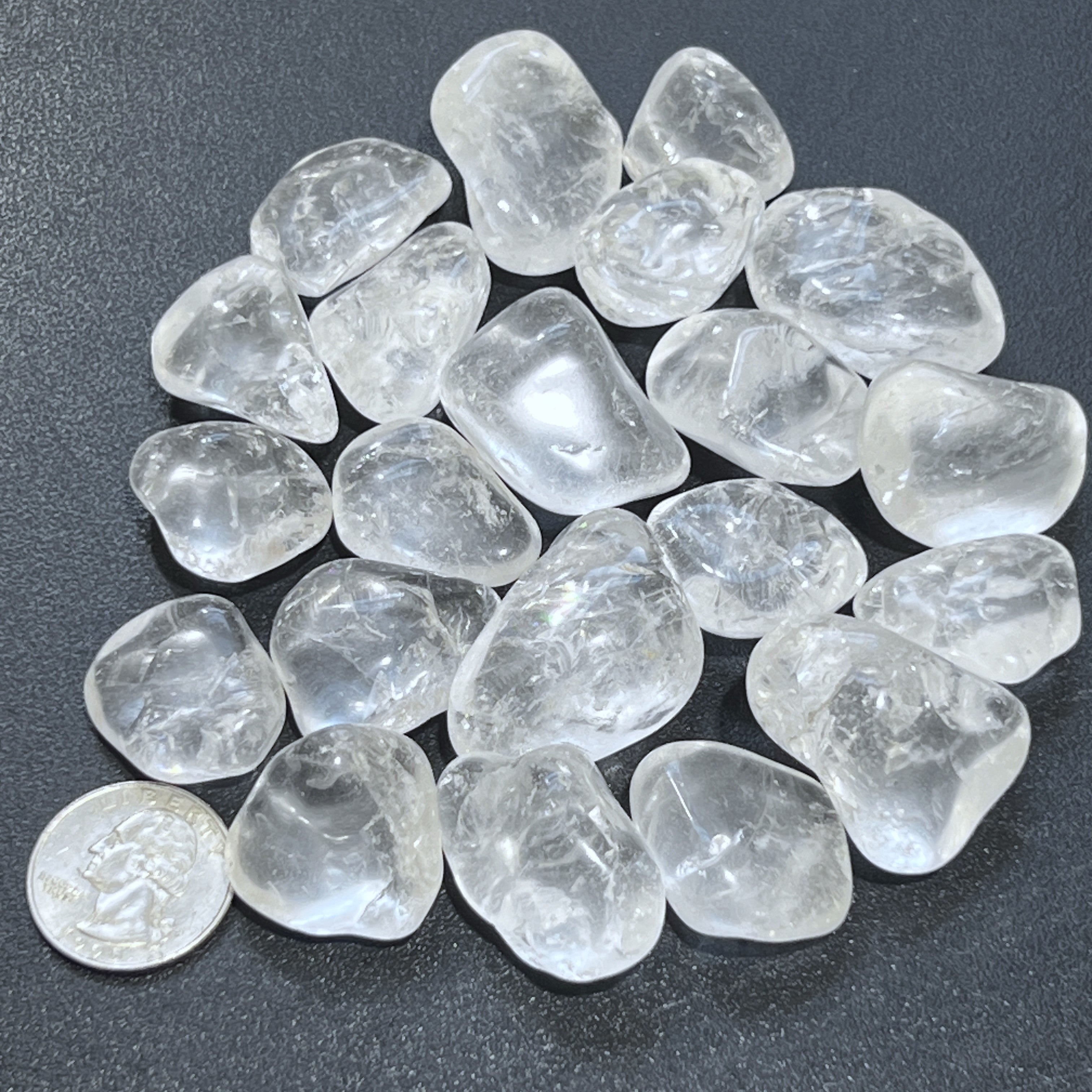 Clear Quartz Crystal Tumbled Stones (By The Piece or Pound)