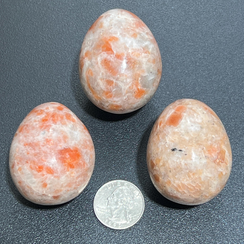 Sunstone Crystal Egg Polished Carving