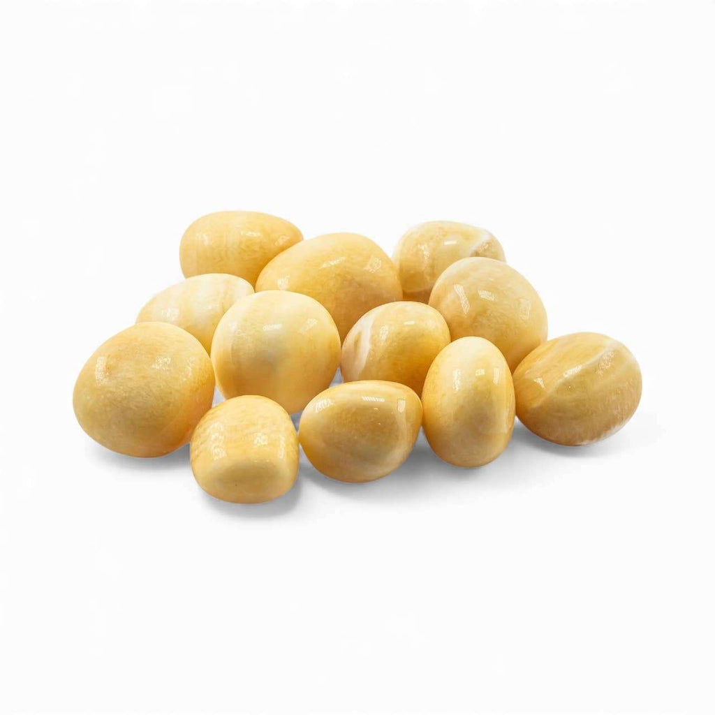 Yellow Aragonite Tumbled Pocket Stone