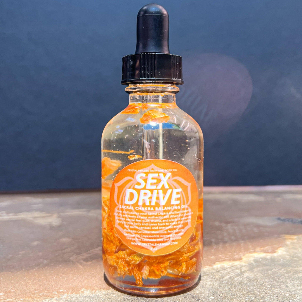 Sex Drive Crystal Infused Bath & Body Oil (Sacral Chakra)