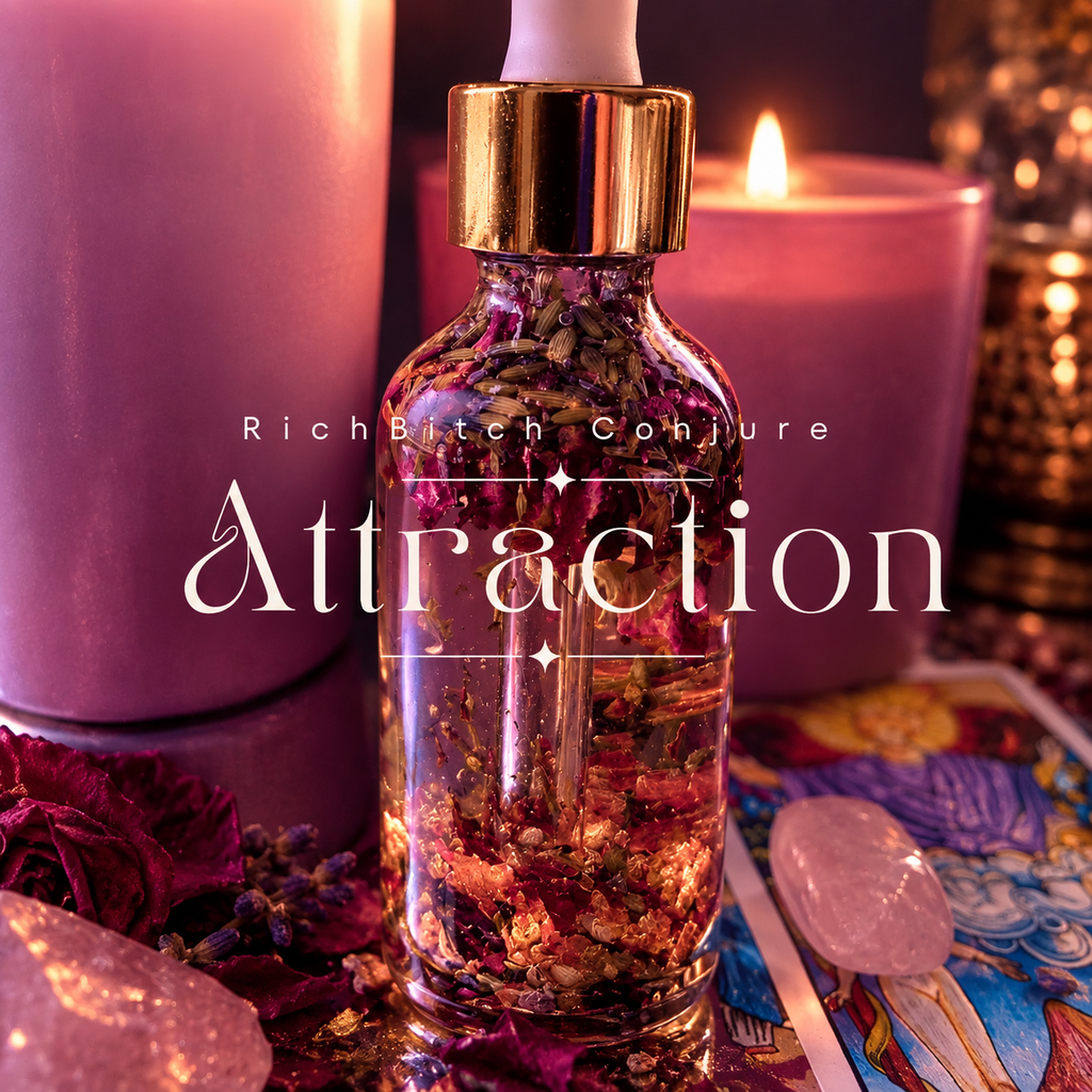 Deadly Attraction Hoodoo Conjure Oil | Magnetism Oil | Attraction and Favor Ritual Oil | Love Money Opportunity Rootwork Oil | Spiritual Supply