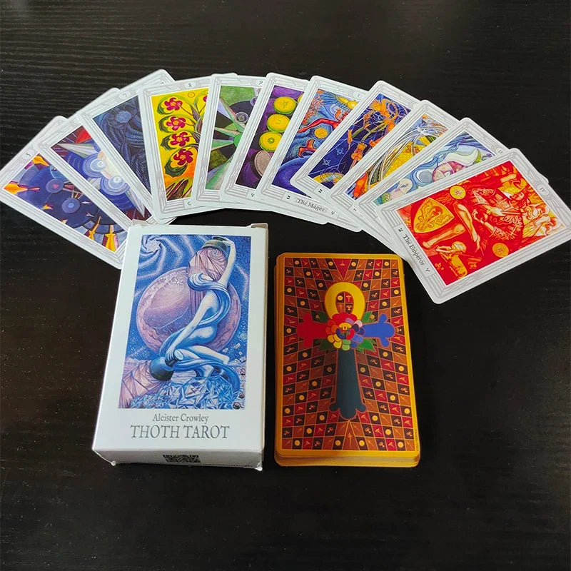 80Pcs Crowley Classic THOTH Tarot Pocket Version Board Games For Party Mysterious Divination Oracle Playing Cards