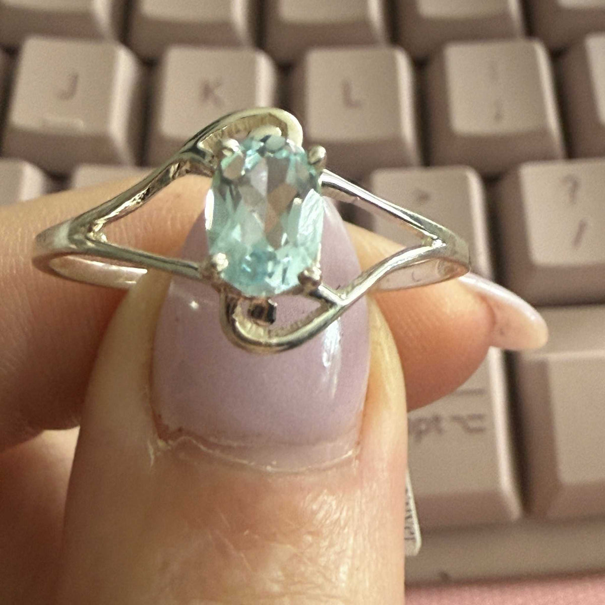 Sterling Silver Blue Topaz “Eye of Tranquility” Ring