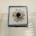 Sterling Silver Sun & Moon Black Onyx  Ring - Protection, Grounding & Stabilizing
