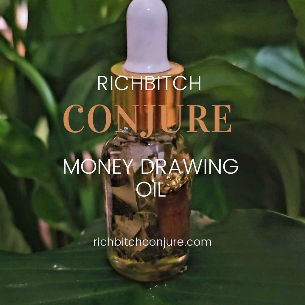 Rich Bitch Money Drawing Hoodoo Conjure Oil | Money Attraction Oil | Wealth Ritual Oil | Prosperity Rootwork Oil | Abundance Spiritual Supply