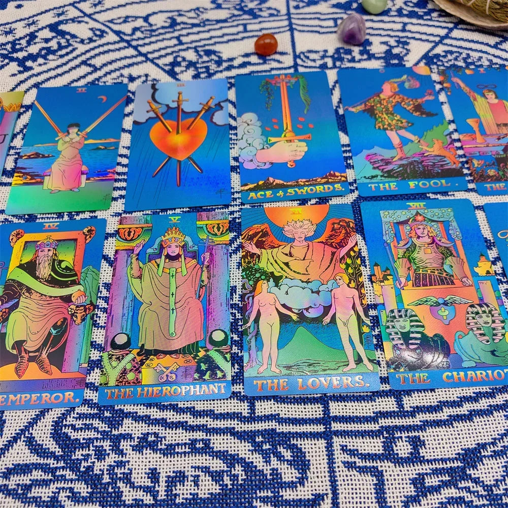 Elegant Board Game Gold Foil Tarot Card Good Gift Divinative Oracle Cards Telling the Fortune Future and Love