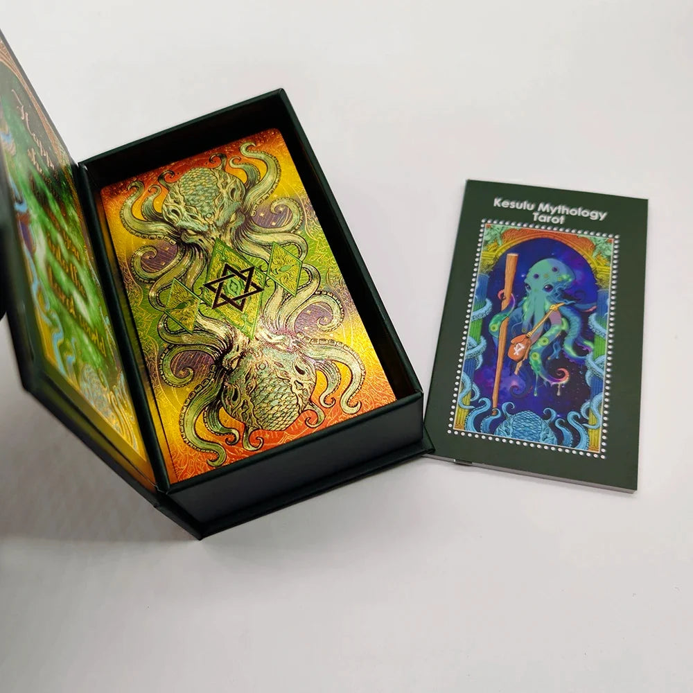 Third Generation Kesuru Gold Foil Tarot 3D Visual Effects Divination Cards With Laser Technology In Beautiful Gift Box