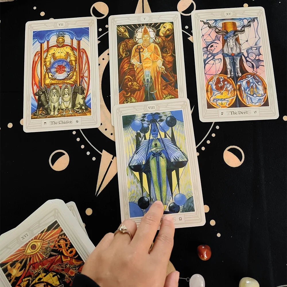 14.8x9.5cm Super Large Thoth Cards 3 Magicians Oracle Deck America Edition Tarot Board Games in Gift Box for Party or Collectors