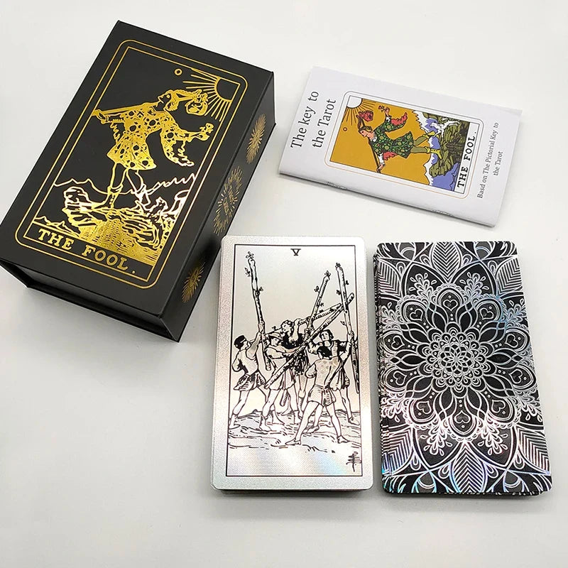 Predictive Divination Cards Astrological Tarot Cards With Gold Foil Technique Deluxe Board Game Gift Set
