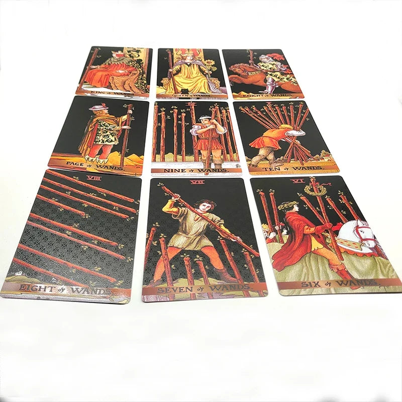 Water Proof 78 Card PVC Tarot Deck With Plastic Package Divination Board Game Fortune Telling Oracle Set For Beginners
