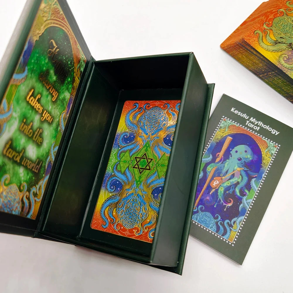Third Generation Kesuru Gold Foil Tarot 3D Visual Effects Divination Cards With Laser Technology In Beautiful Gift Box