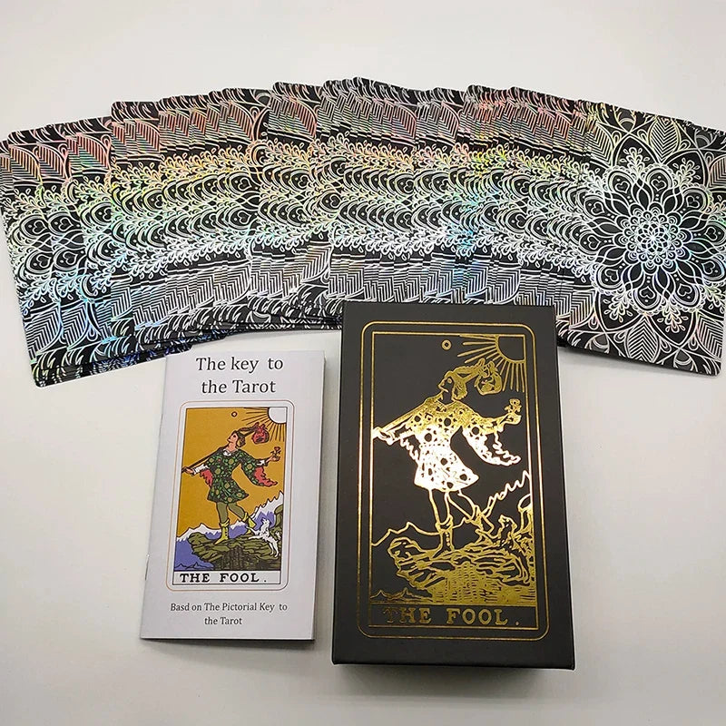 Predictive Divination Cards Astrological Tarot Cards With Gold Foil Technique Deluxe Board Game Gift Set