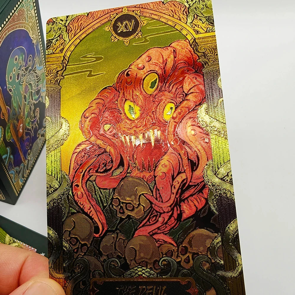 Third Generation Kesuru Gold Foil Tarot 3D Visual Effects Divination Cards With Laser Technology In Beautiful Gift Box