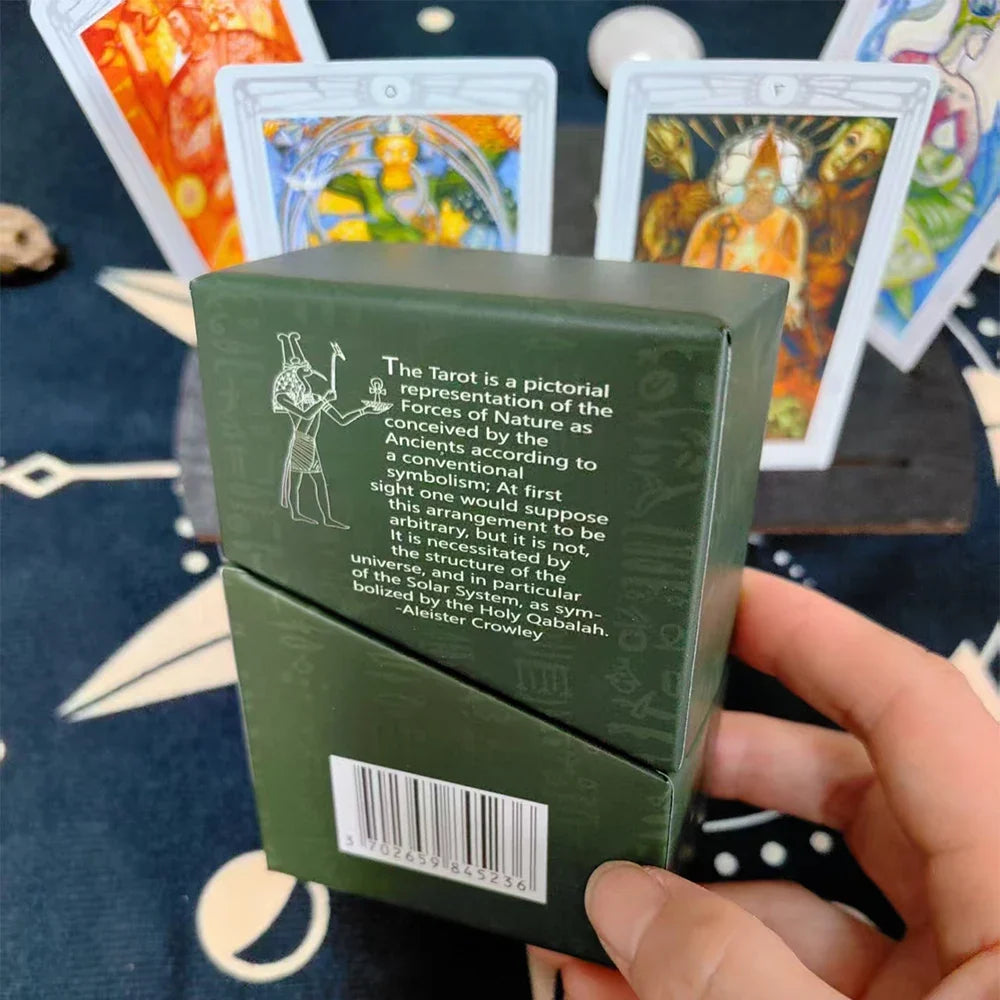Thoth Tarot Cards 80 Cards 3 Magicians Oracle English Divination America Edition Board Playing Games In Irregular Gift Box