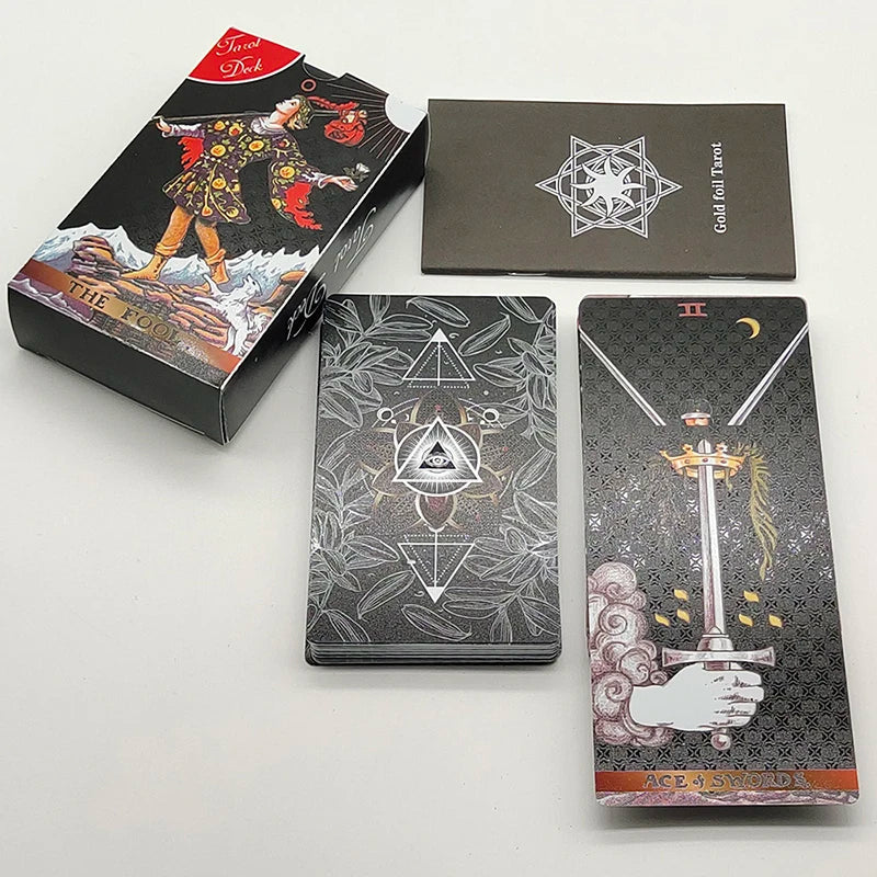 Water Proof 78 Card PVC Tarot Deck With Plastic Package Divination Board Game Fortune Telling Oracle Set For Beginners