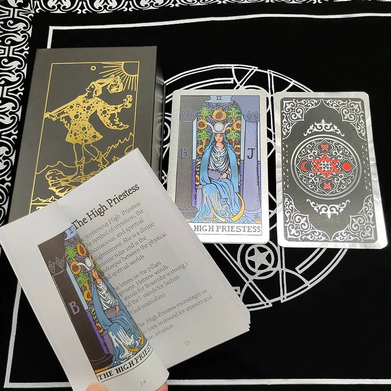 Classical Gold Foil Waterproof Tarot Cards With Megnet Box As Special Gift