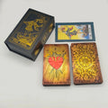 The New Knight Laser Gold Foil Tarot Board Game Set Hot Stamping Luxury PVC Waterproof Wear-resistant Divination Cards