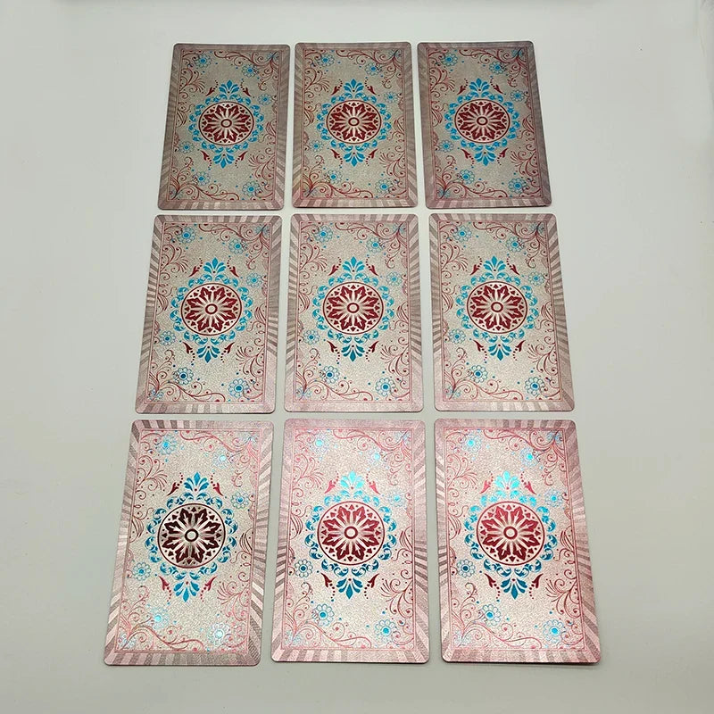 Fantastic 80 Pieces Silver foil Tarot Cards Waterproof PVC Quality With Flip Box As A Luxury Gift
