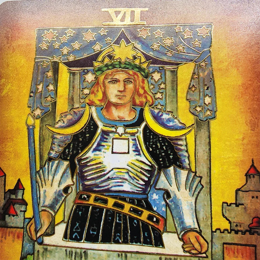 New Arrival Gorgeous Plastic Card Game Vintatge 3D Tarot Luxe Waterproof Glazed Divination Cards With Glitter effect