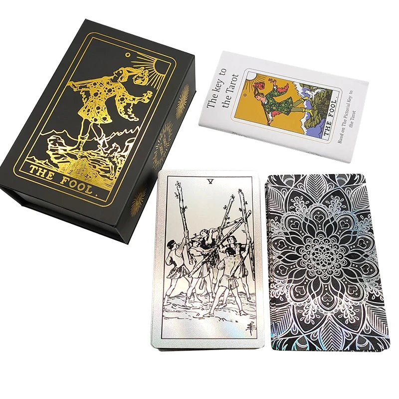 Classical Gold Foil Waterproof Tarot Cards With Megnet Box As Special Gift