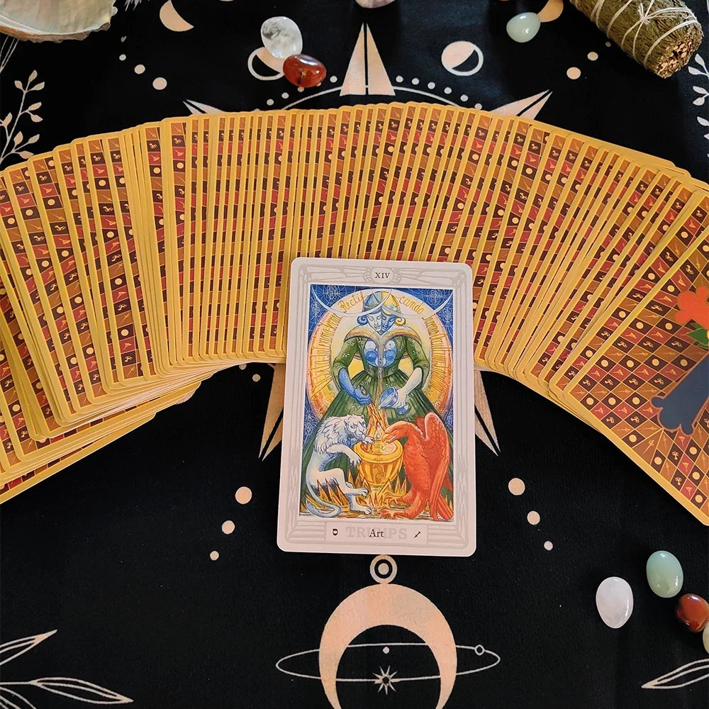 14.8x9.5cm Super Large Thoth Cards 3 Magicians Oracle Deck America Edition Tarot Board Games in Gift Box for Party or Collectors