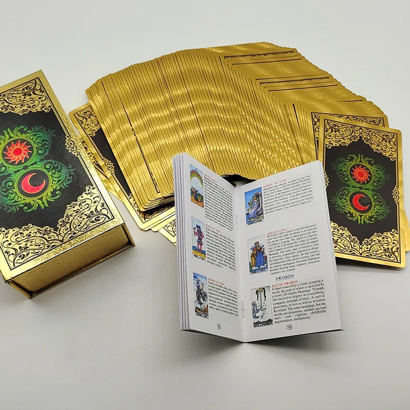 New Version Premium Quality Gold Foil Tarot Divination Oracle Cards With Colorful Illustrated Manual and Megnetic Box