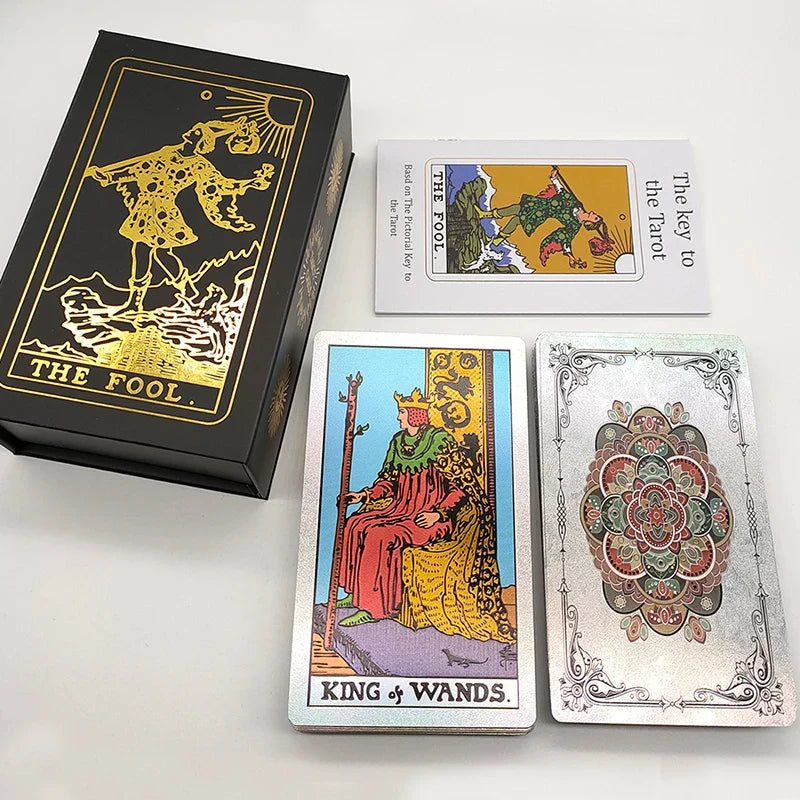 Predictive Divination Cards Astrological Tarot Cards With Gold Foil Technique Deluxe Board Game Gift Set