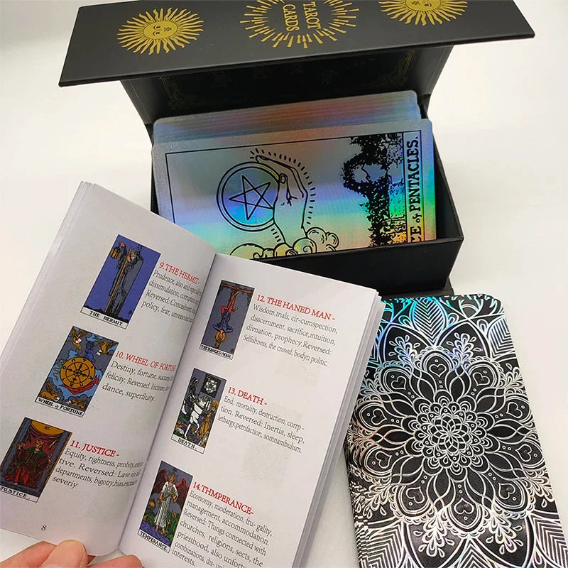Predictive Divination Cards Astrological Tarot Cards With Gold Foil Technique Deluxe Board Game Gift Set