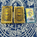 Creative Gold PET Tarot Cards Gorgeous Divinative Board Games Waterproof Astrological Oracle Deck With Guidebook