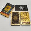 New Version Black Hot Stamping Gold foil Tarot Cards Plastic Rider Oracle Deck For Beginners And Collectors