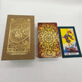 New Arrival Gorgeous Plastic Card Game Vintatge 3D Tarot Luxe Waterproof Glazed Divination Cards With Glitter effect