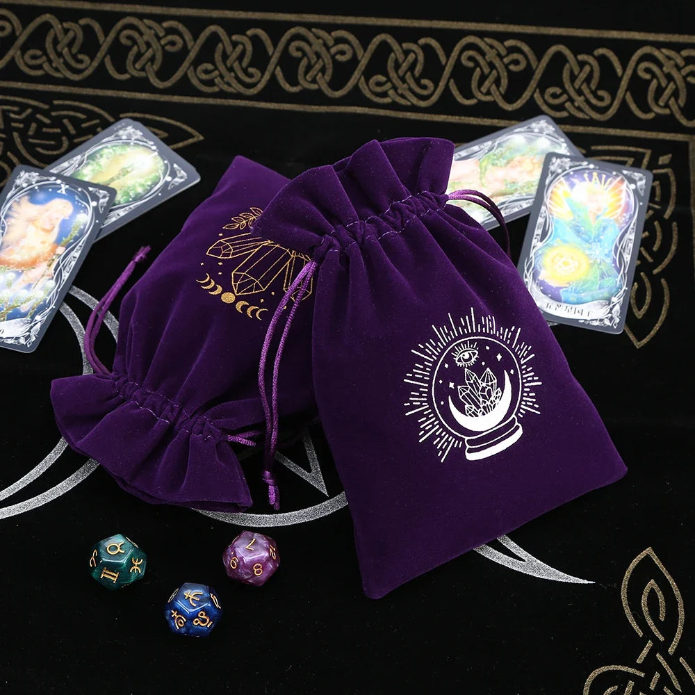 Witchy Purple Velvet Tarot Card Bags
