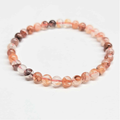 Fire Quartz Round Bead Bracelet - Stone of Vital Energy