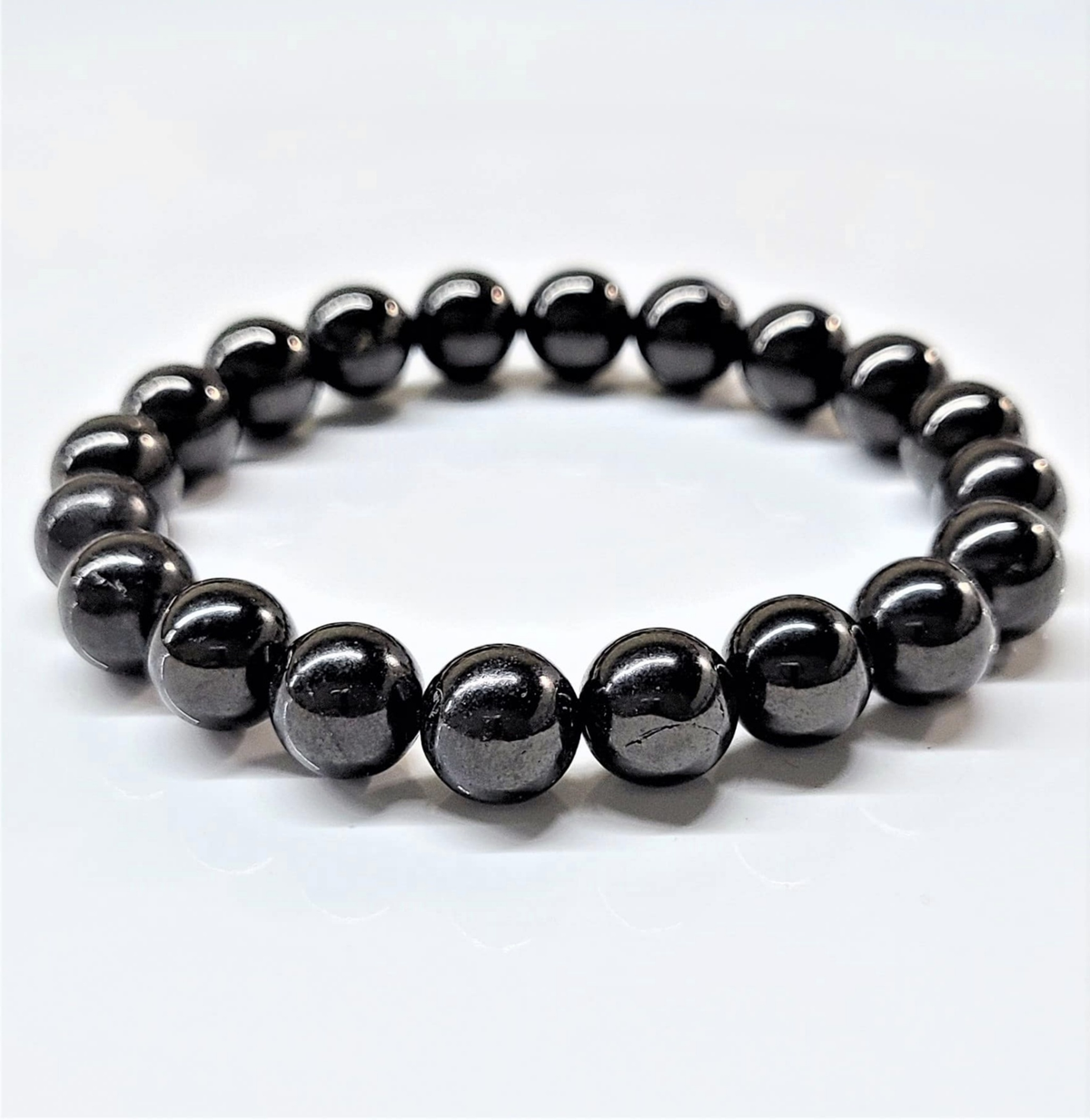 Jet Round Bead Bracelet - The Healer