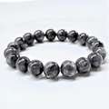 Larvikite Round Bead Bracelet - Stone of Grounded Expansion